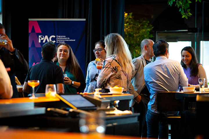 Participants networking during a Trade Accelerator Program event.