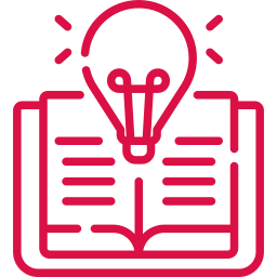Icône de lumière au-dessus d'un livre ouvert