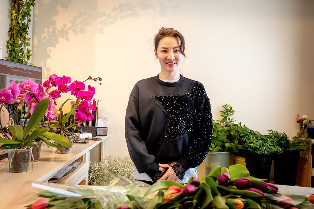 Susanna Qiao a repris le commerce floral - Fleuriste Côte-des-Neiges